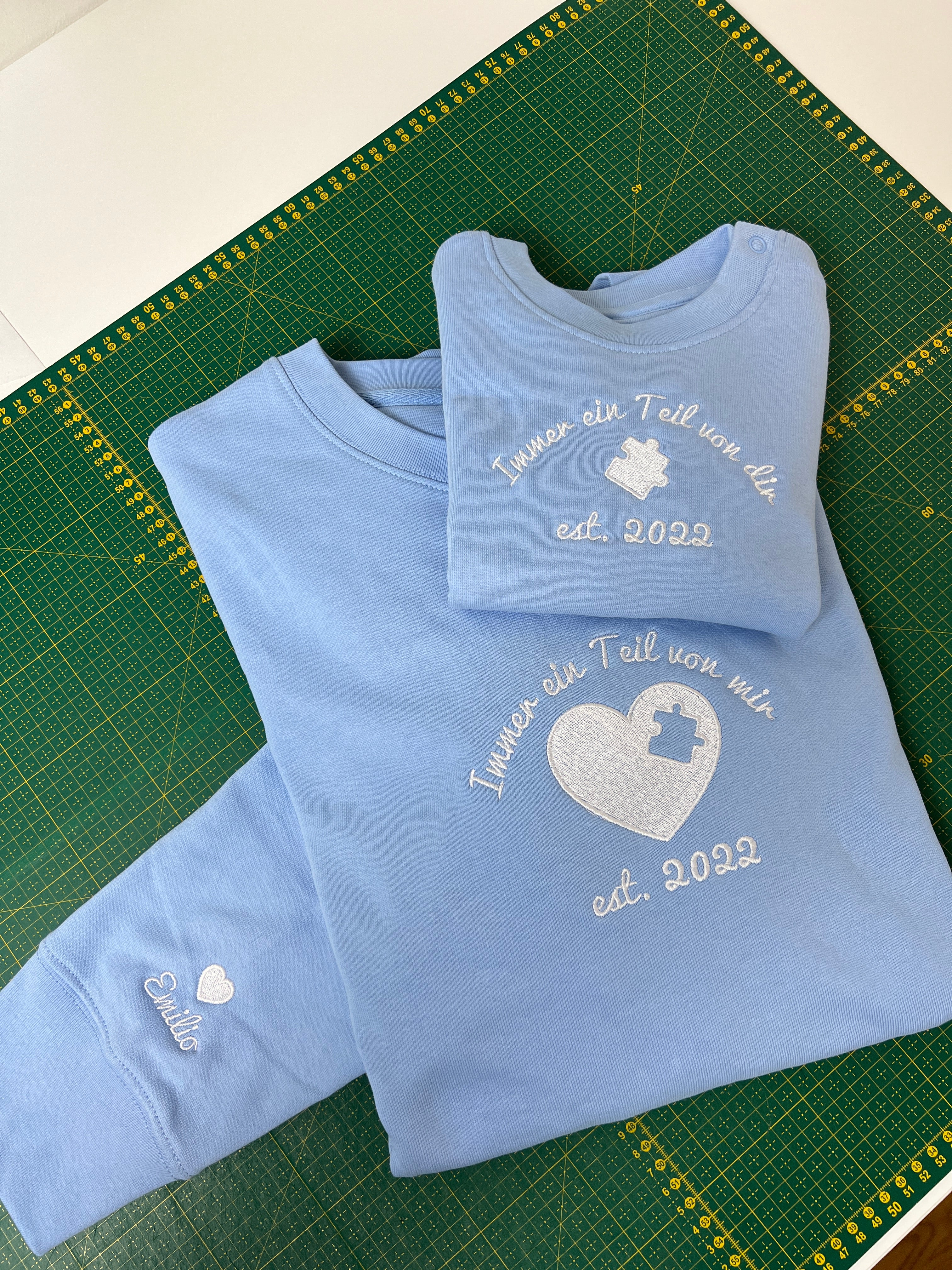 Partner-Pullover-Set für Eltern & Kind - Herzpuzzle