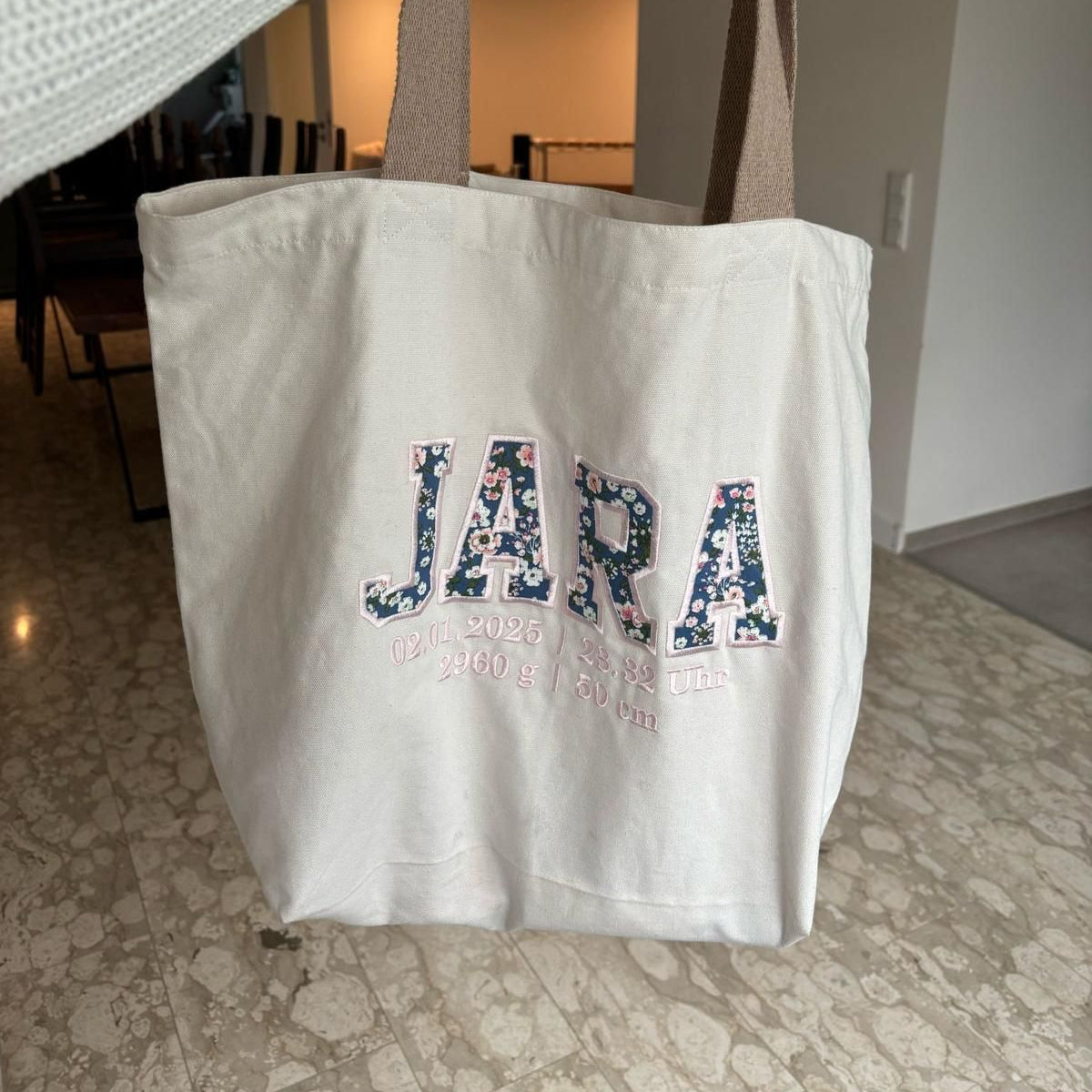 Erinnerungstasche aus Babykleidung