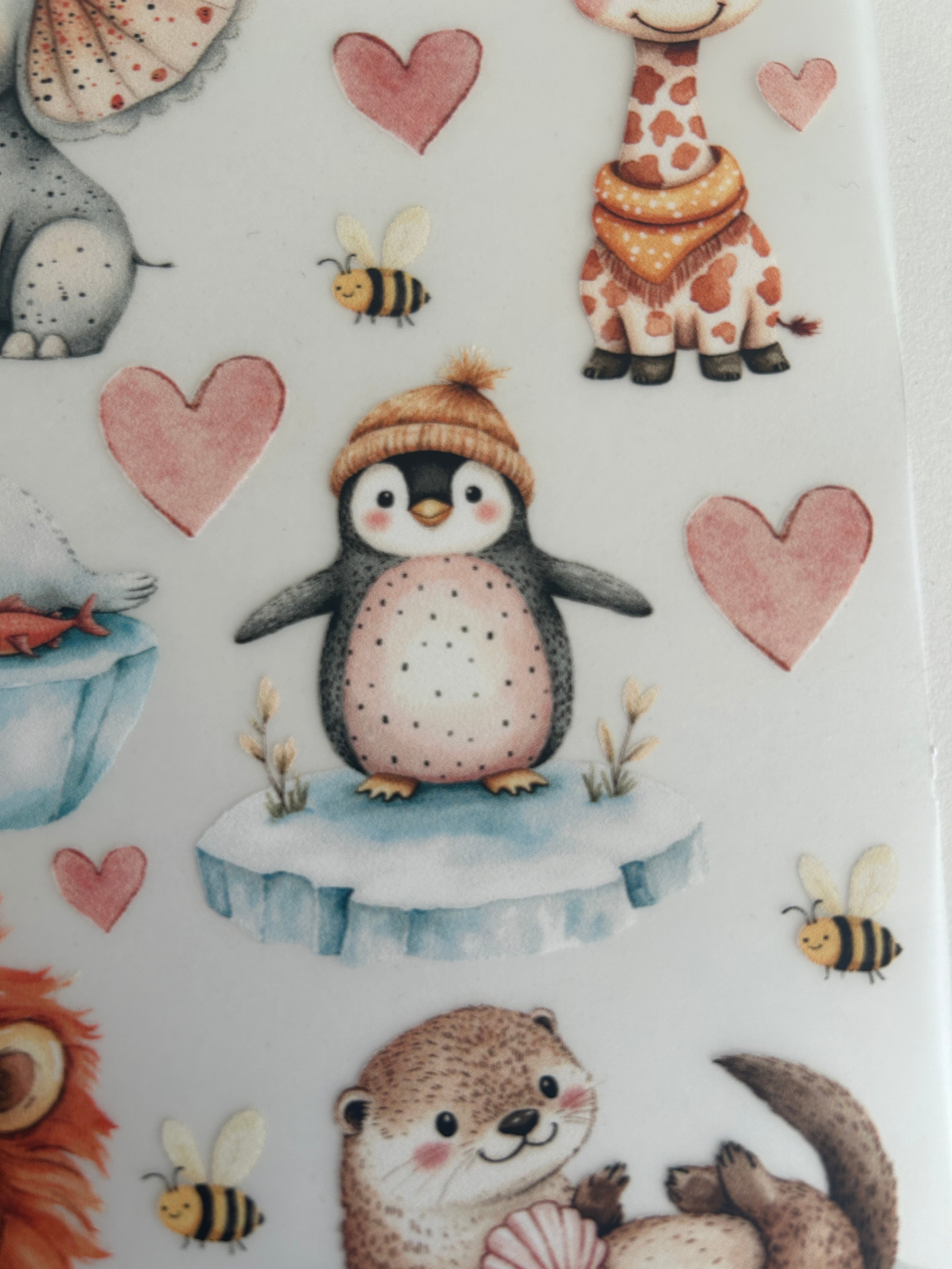 Boho Bügelbilder Zootiere – Löwe, Giraffe, Pinguin & mehr für Baby & Kind