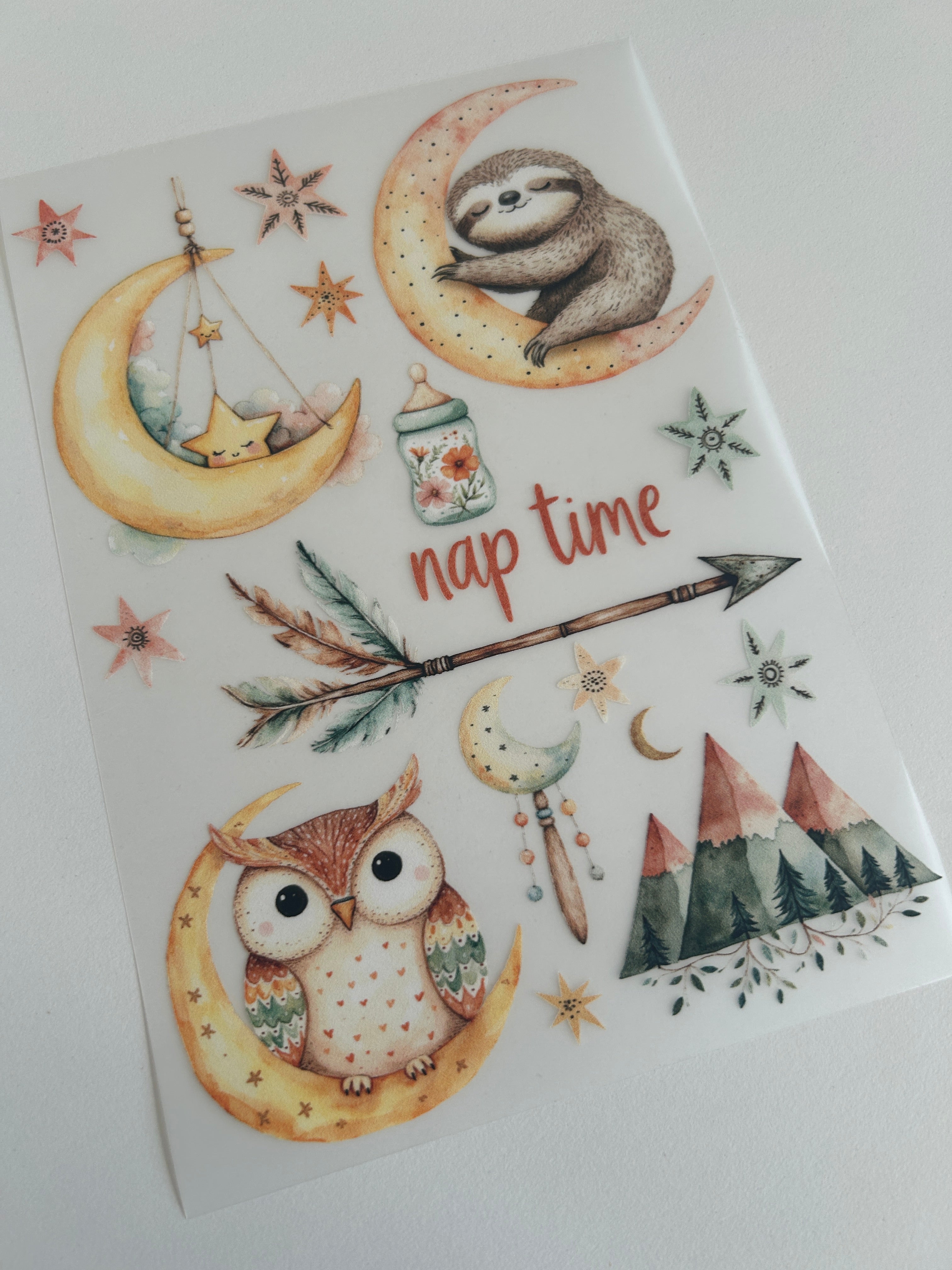 Boho Bügelbilder Mond – Nap Time Designs & Schlafmotive für kleine Träumer