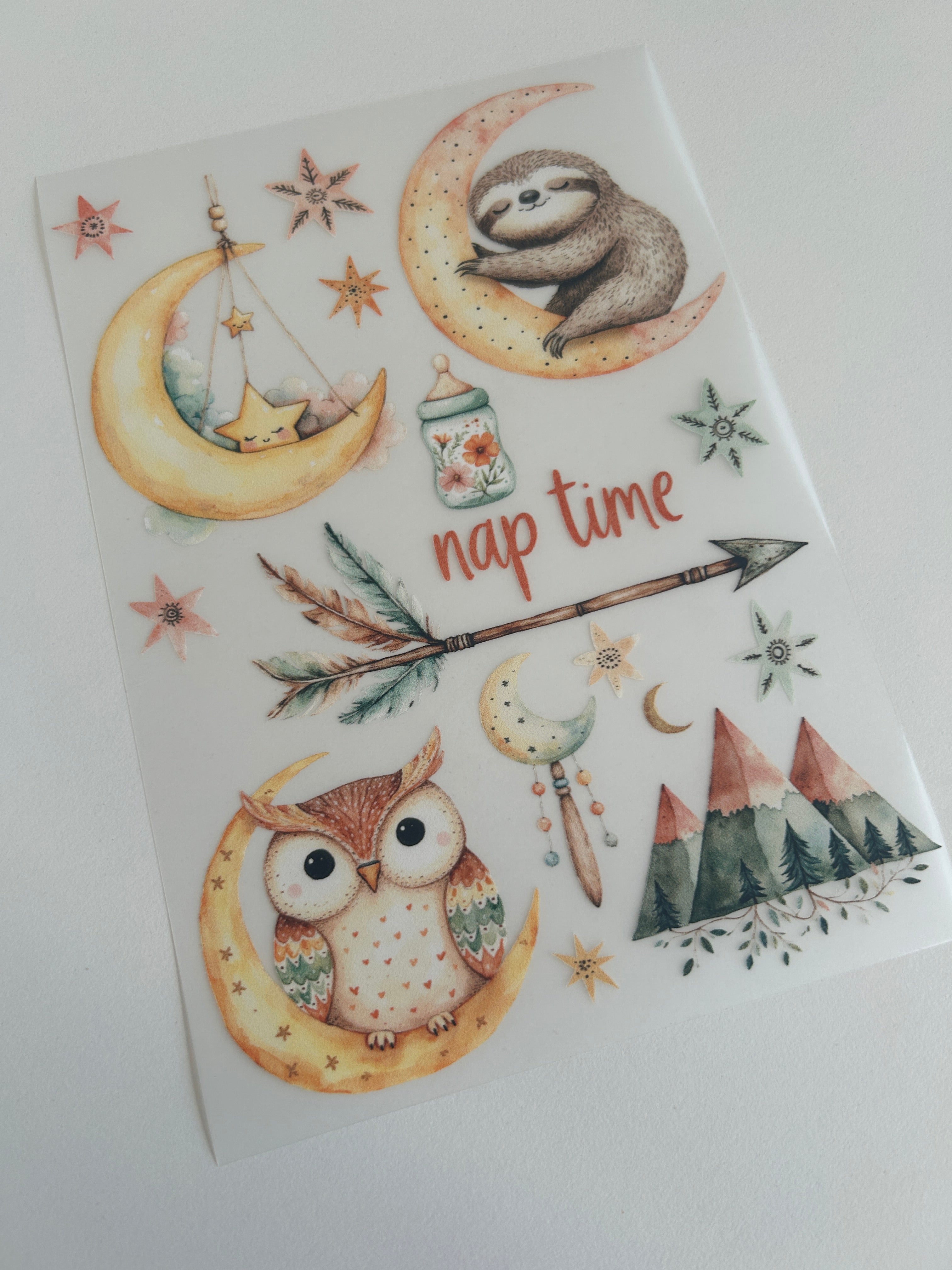 Boho Bügelbilder Mond – Nap Time Designs & Schlafmotive für kleine Träumer