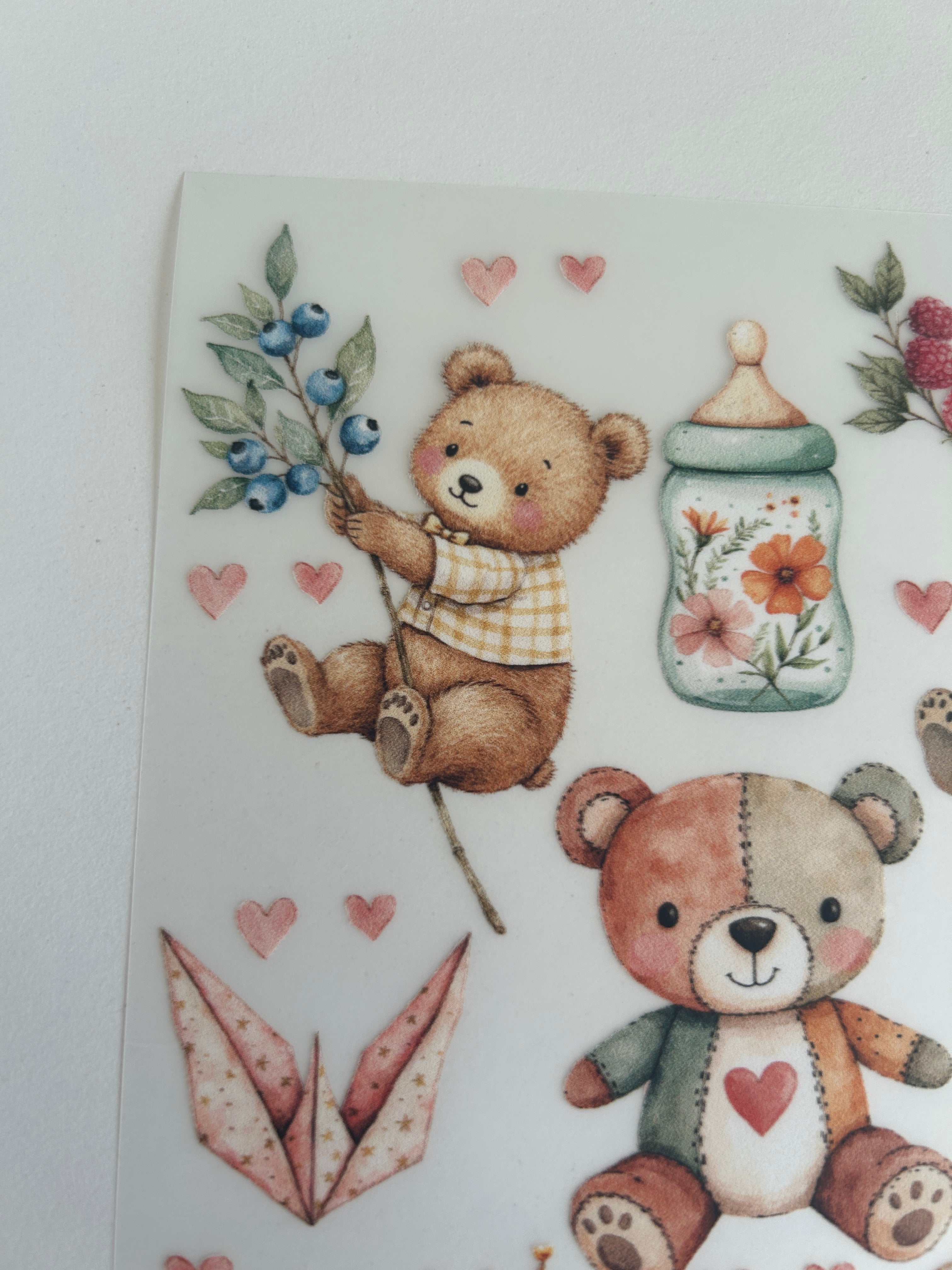 Boho Bügelbilder Bären – Süße Bärenmotive für Baby & Kinderkleidung