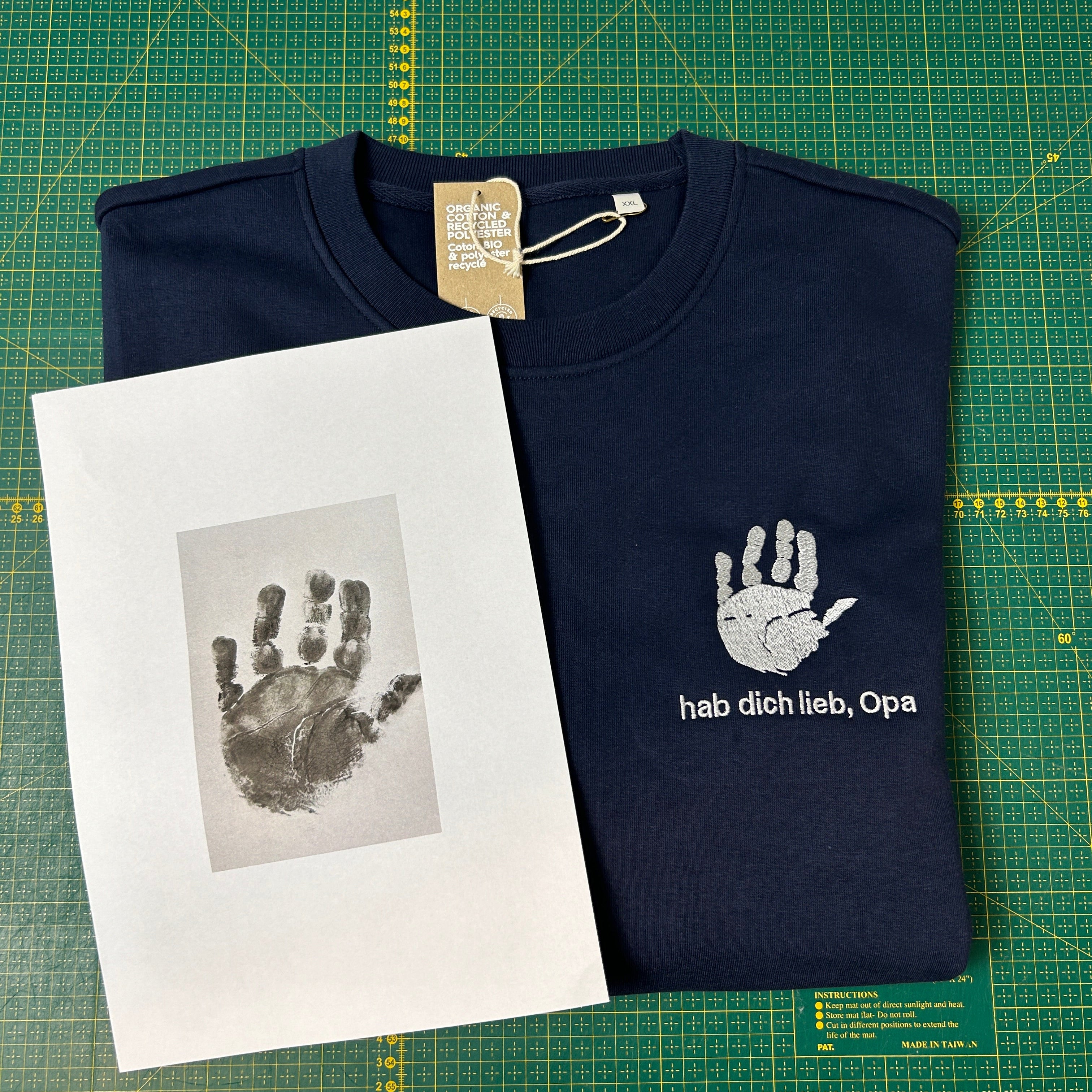 T-Shirt bestickt mit Kinderzeichnung oder einer anderen besonderen Zeichnung