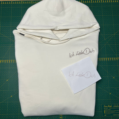 Personalizable sweatshirt, embroidered, individual, sustainable and ecological