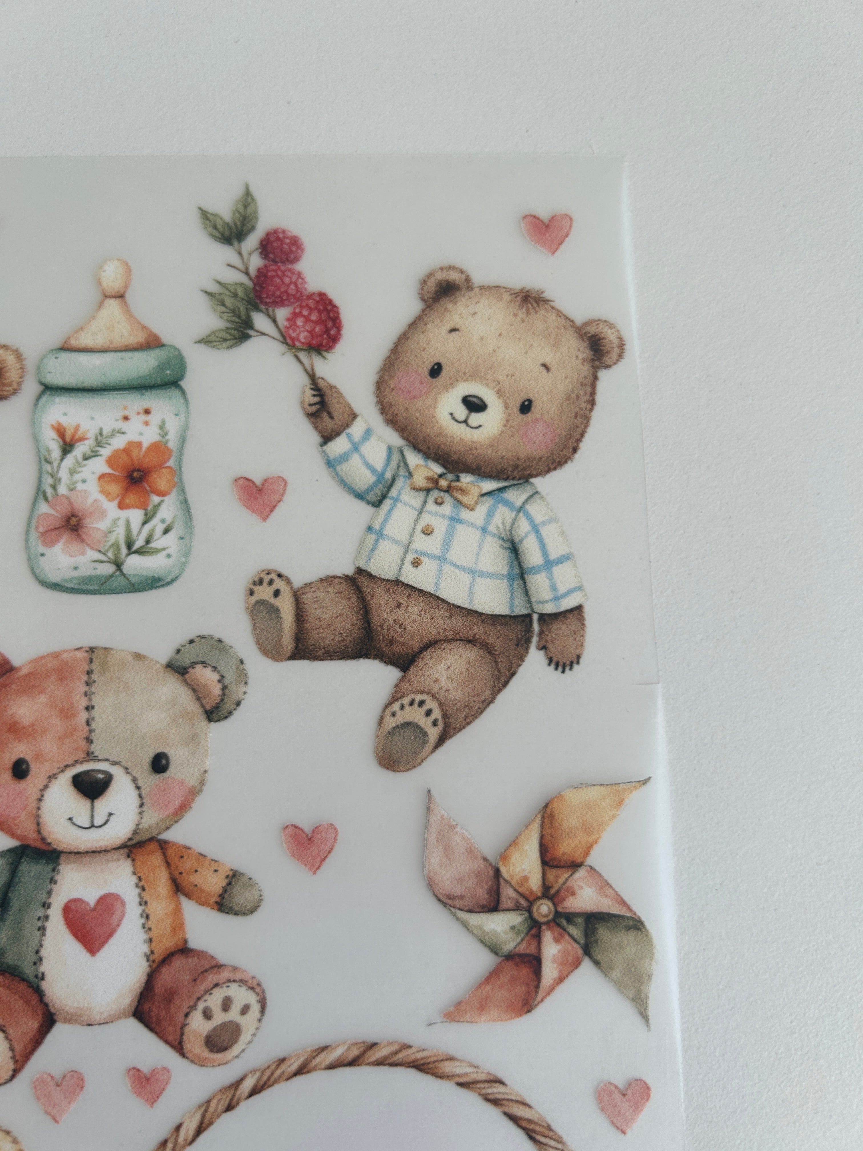 Boho Bügelbilder Bären – Süße Bärenmotive für Baby & Kinderkleidung