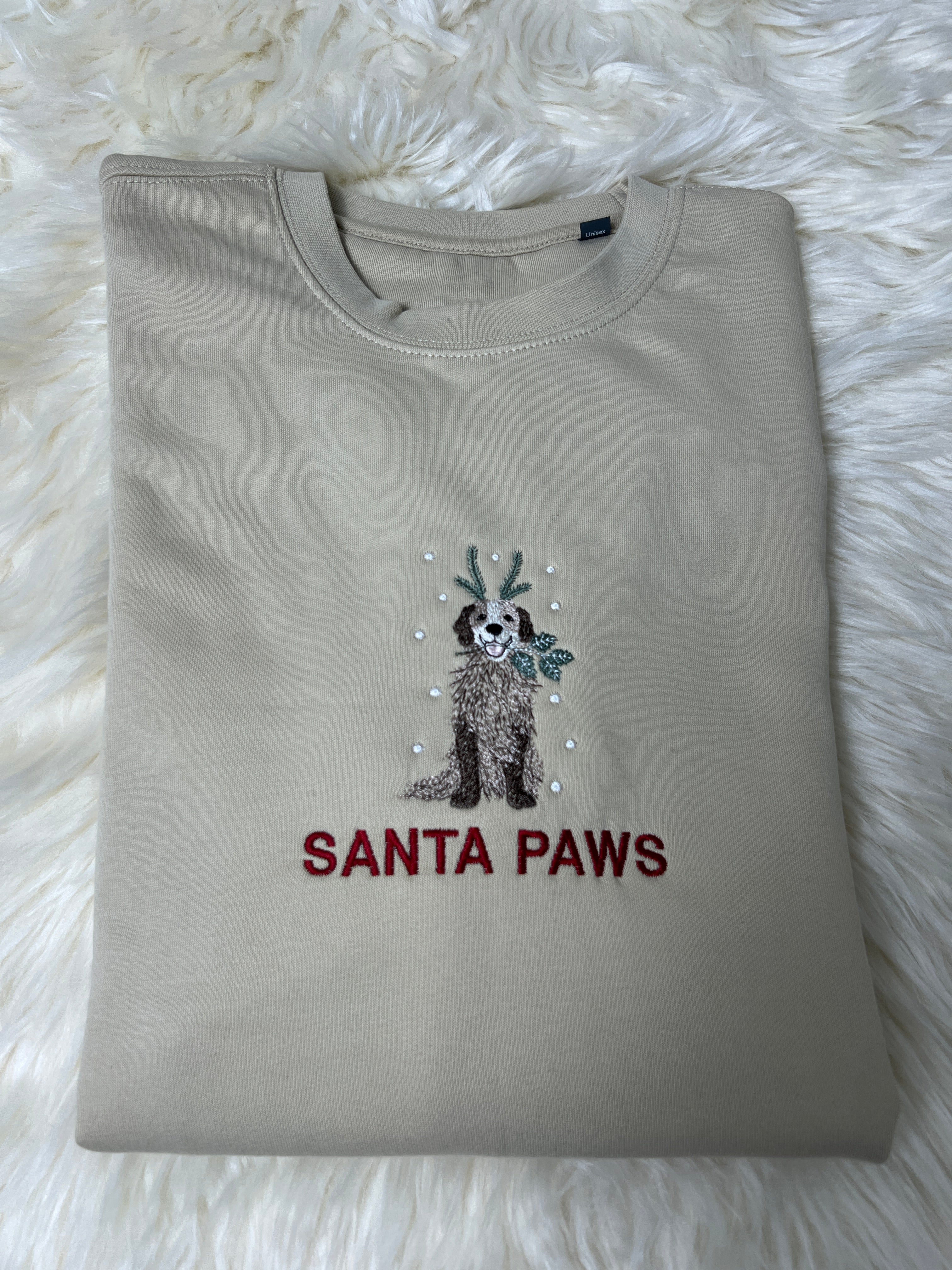 Personalizable sweatshirt, embroidered, individual, sustainable and ecological
