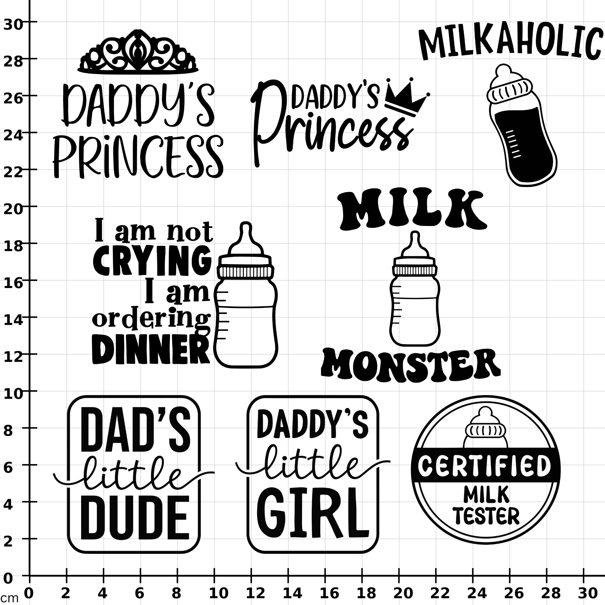 Bügelbild – Baby Sprüche